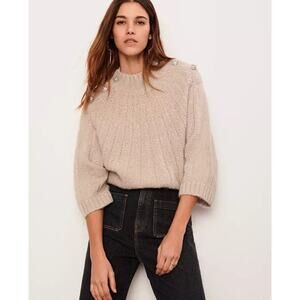 ba&sh Beige Crew Neck Sweater